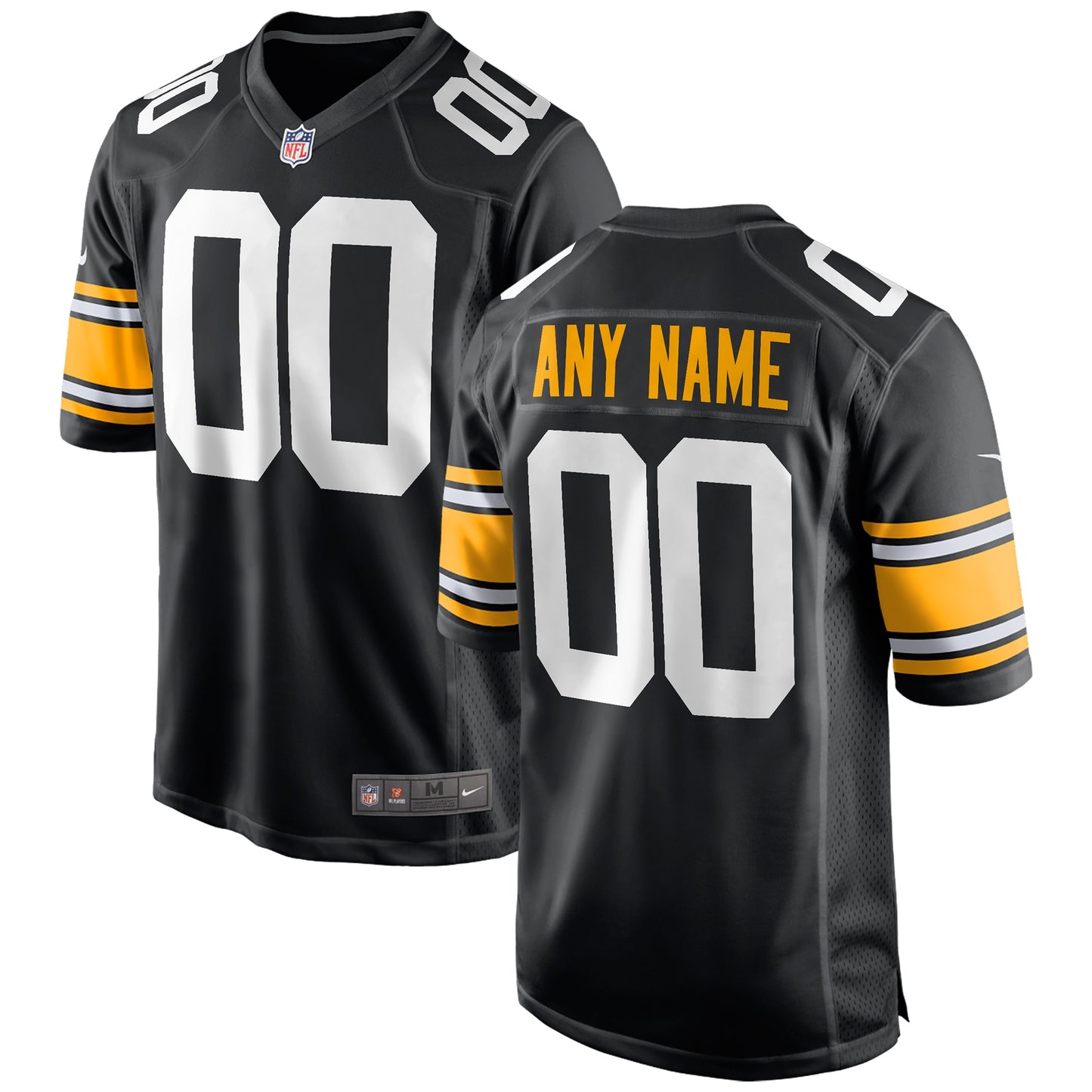Pittsburgh Steelers Nike Alternate Custom Game Jersey - Black