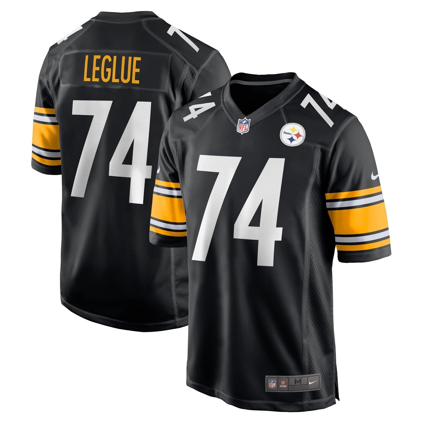 Men's Nike John Leglue Black Pittsburgh Steelers Game Player Jersey