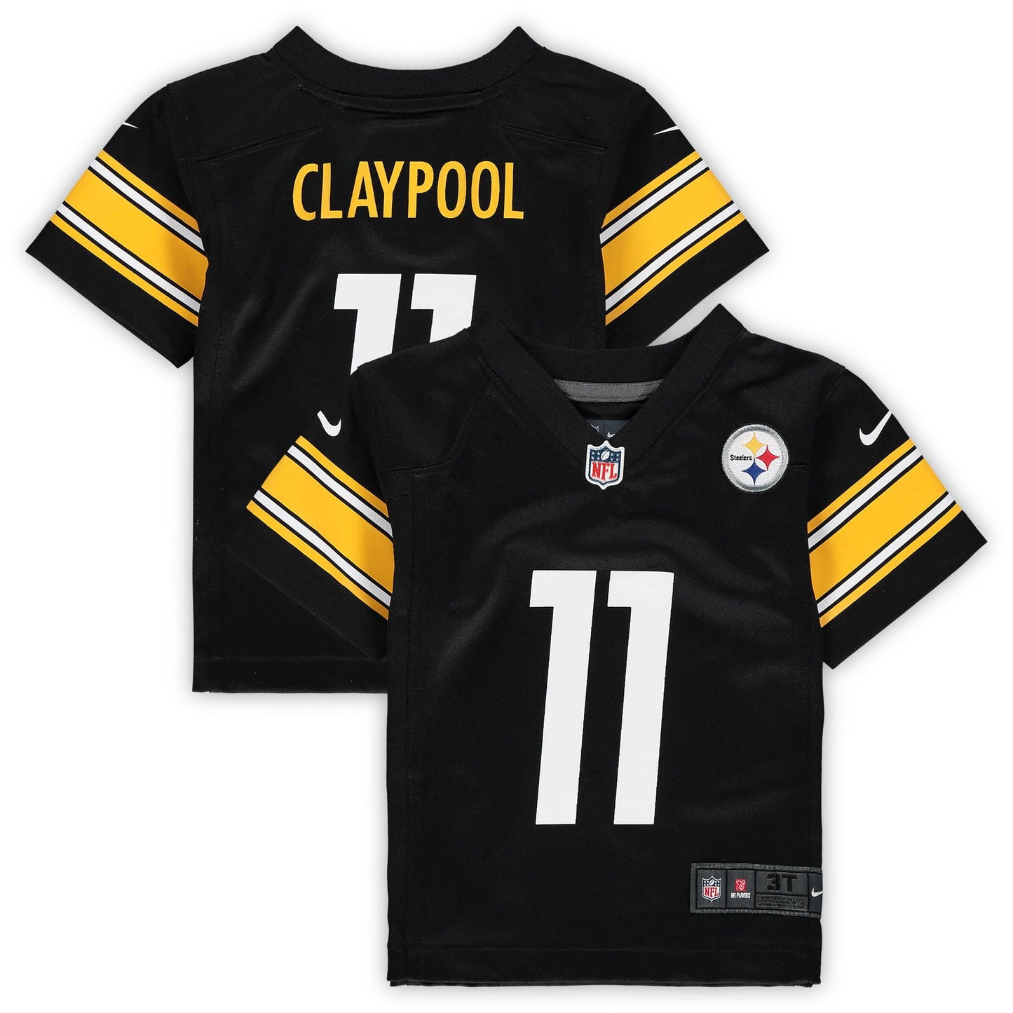 Toddler Nike Chase Claypool Black Pittsburgh Steelers Game Jersey