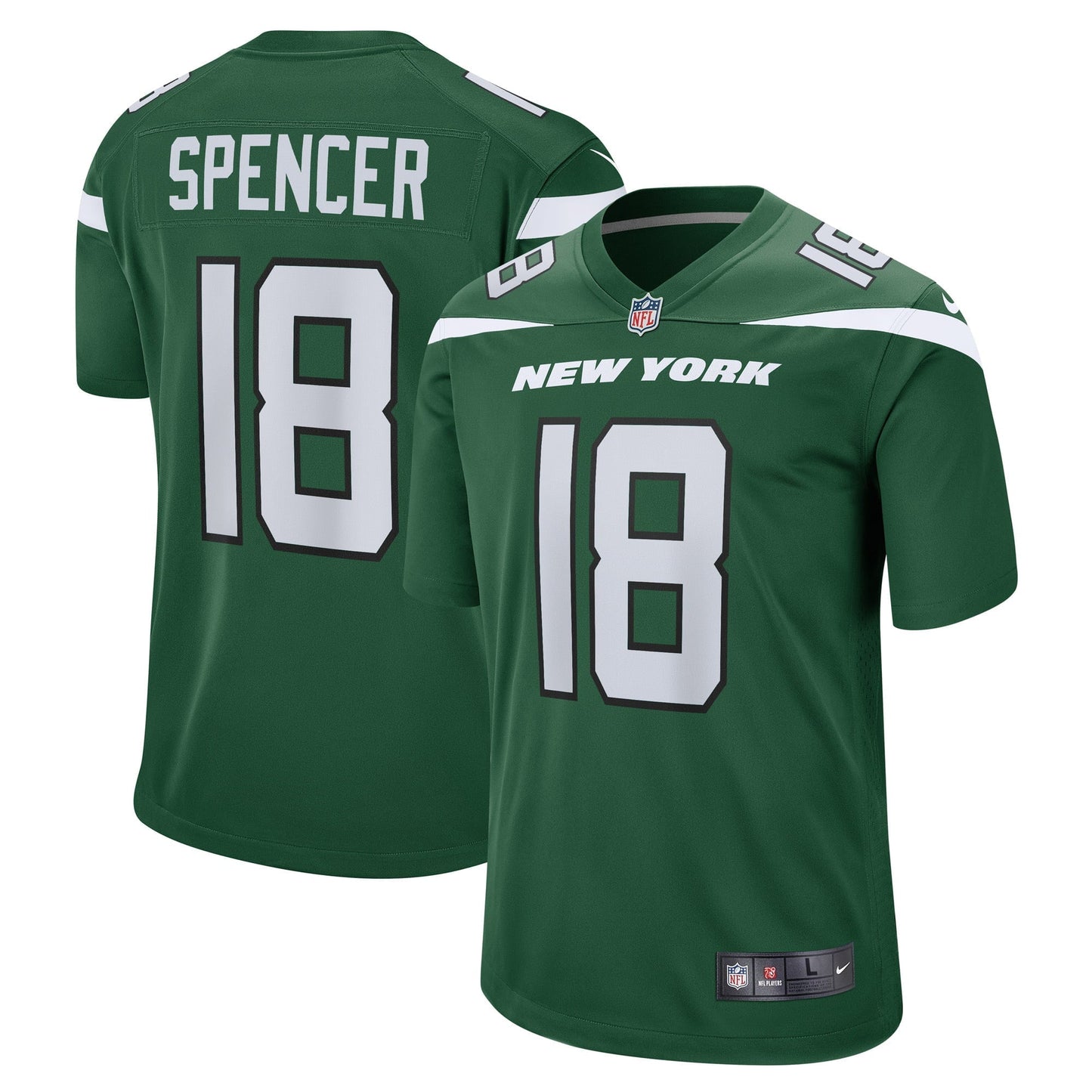 Men's Nike Diontae Spencer Gotham Green New York Jets Game Player Jersey