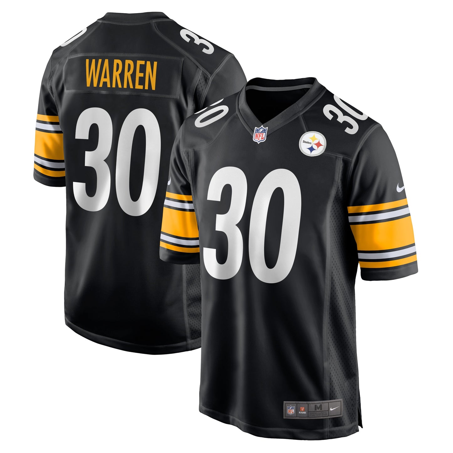 Jaylen Warren Pittsburgh Steelers Nike Game Player Jersey - Black