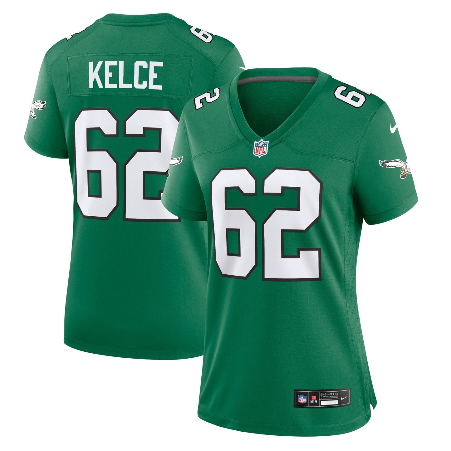 Jason Kelce Philadelphia Eagles Nike Women's Player Jersey - Kelly Green