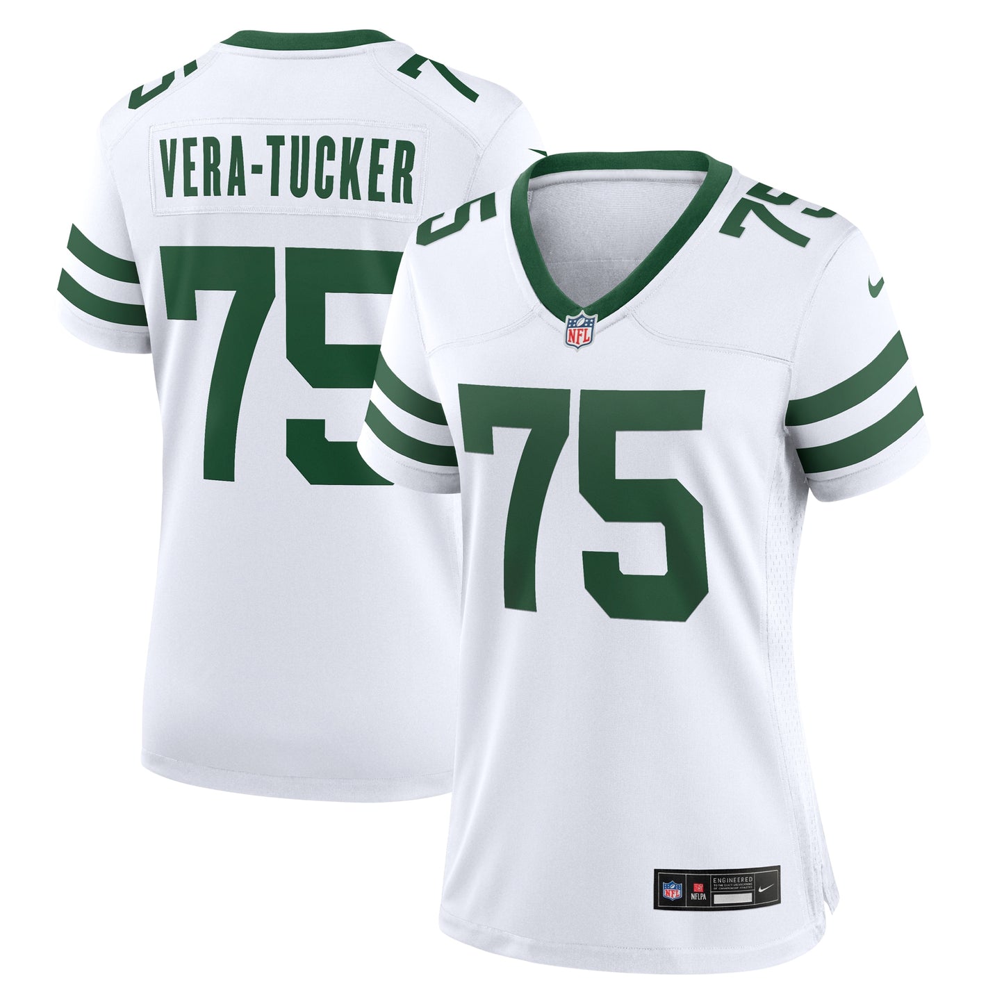 Alijah Vera-Tucker New York Jets Nike Women's Legacy Player Game Jersey - White
