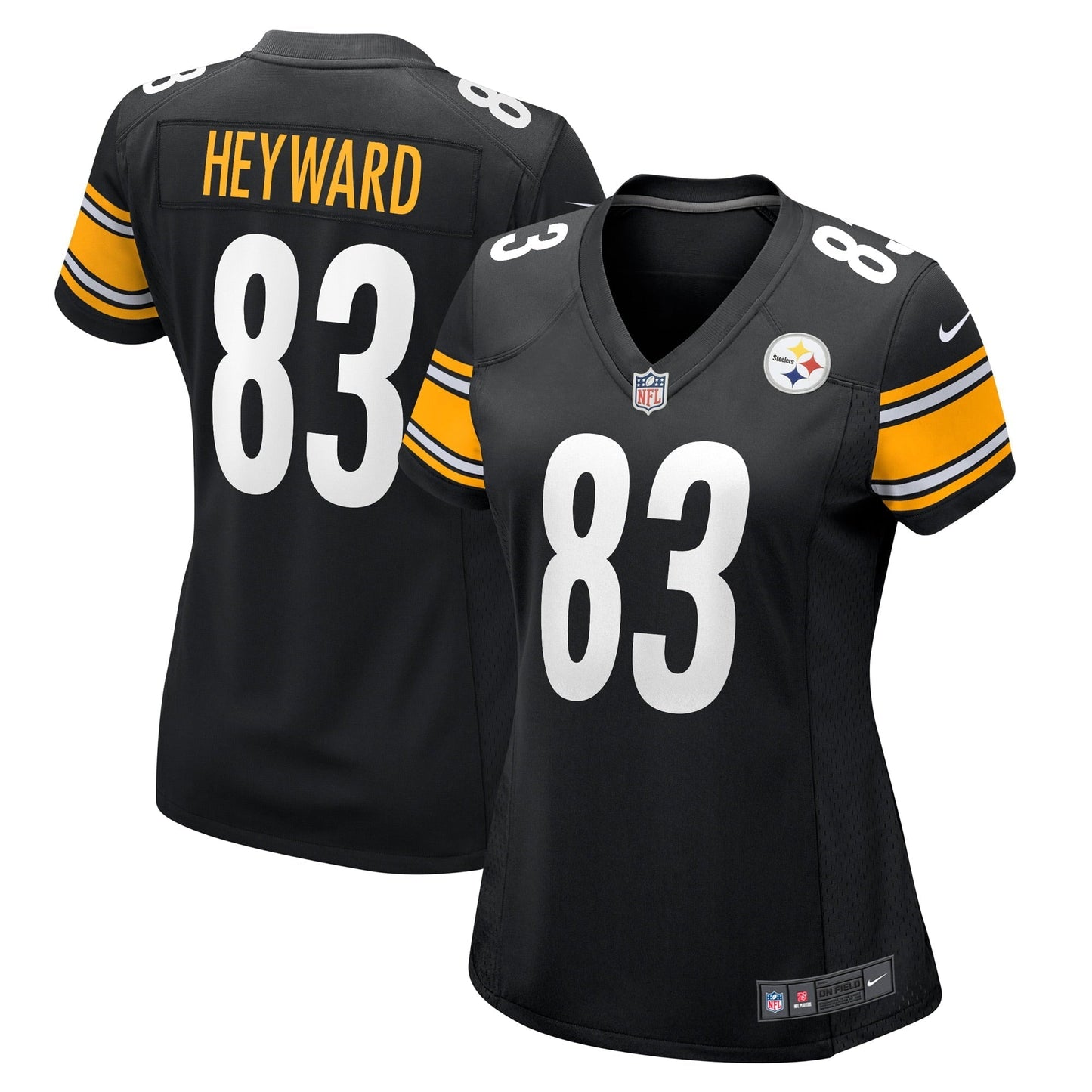 Women's Nike Connor Heyward Black Pittsburgh Steelers Game Player Jersey