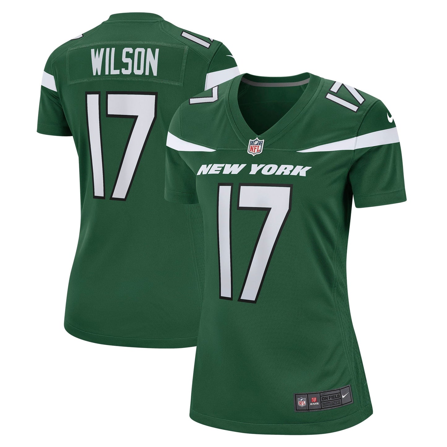 Women's Nike Garrett Wilson Gotham Green New York Jets Player Game Jersey