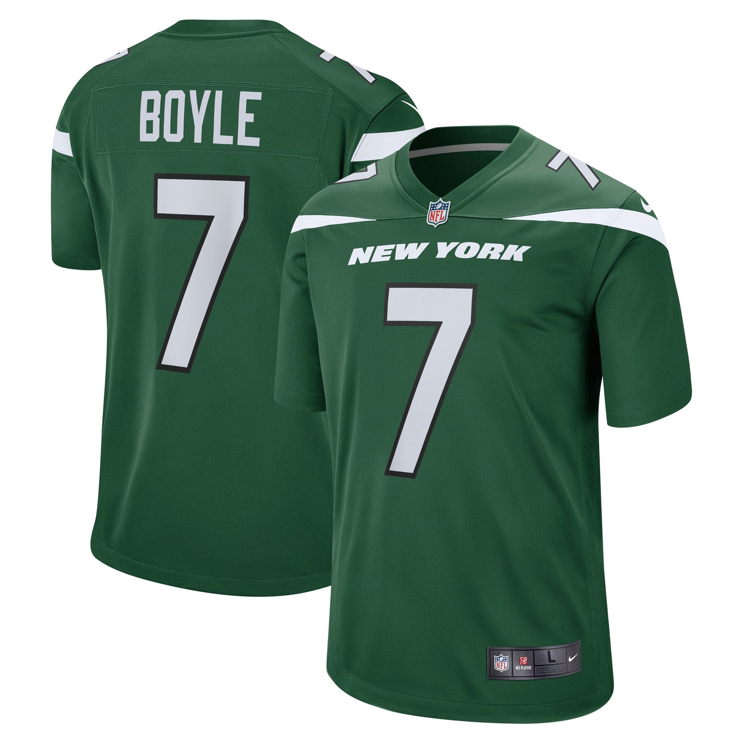 Tim Boyle New York Jets Nike Game Jersey - Gotham Green