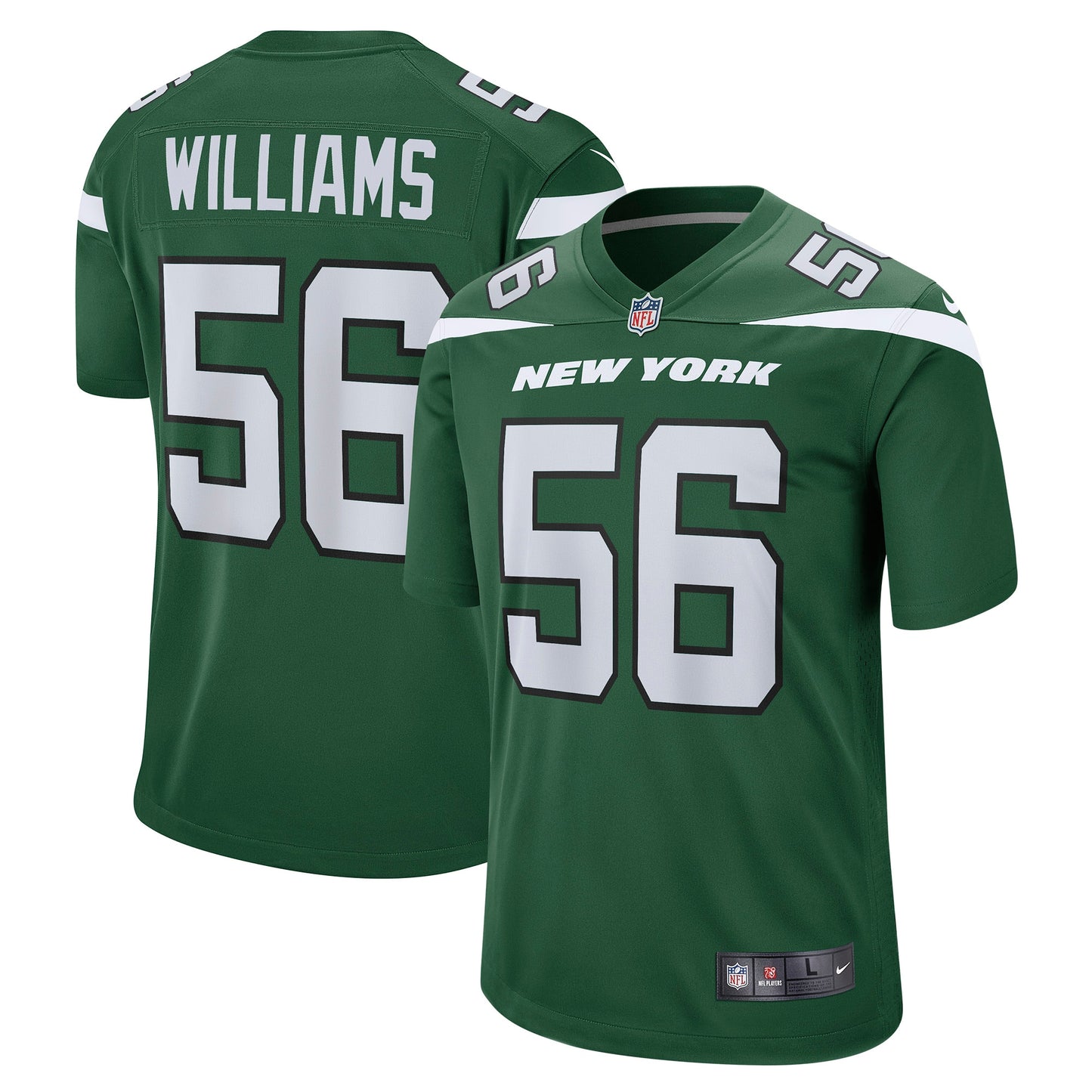Quincy Williams New York Jets Nike Game Jersey - Gotham Green