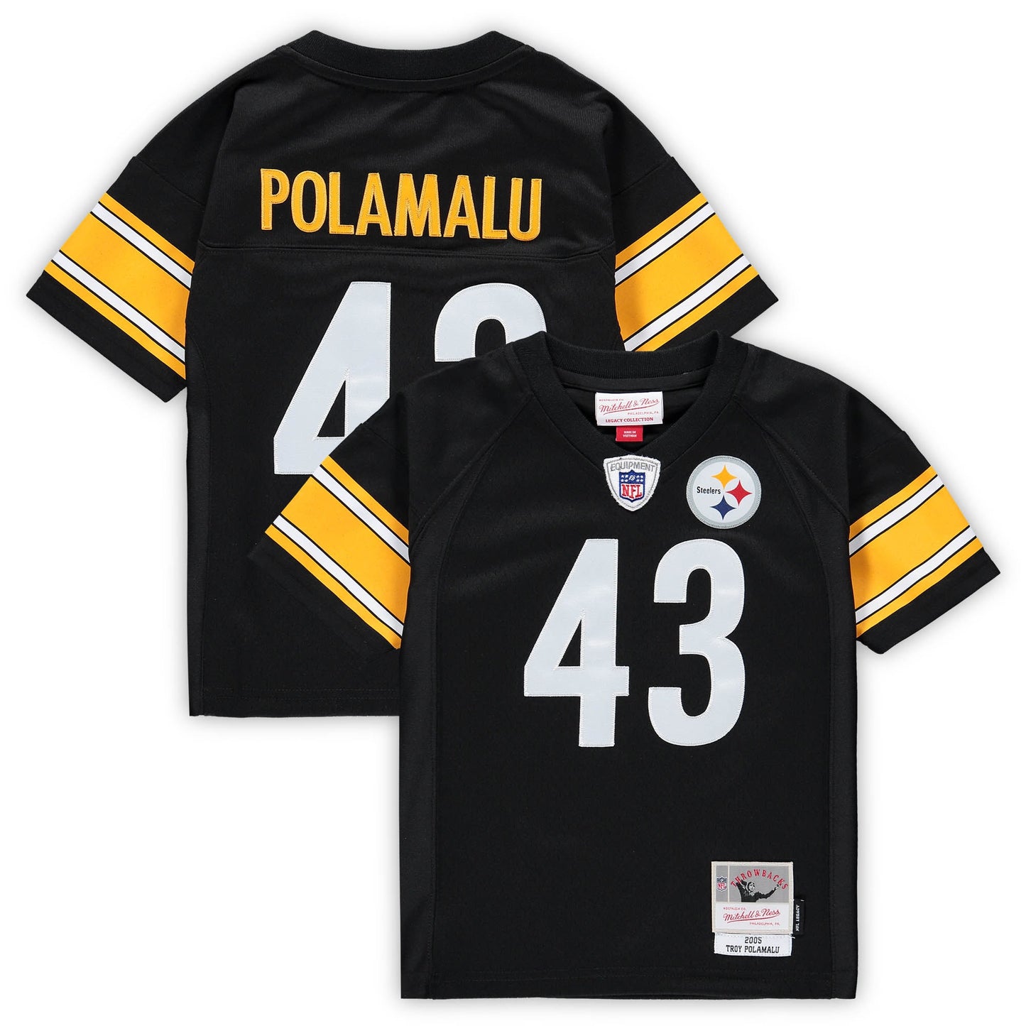 Troy Polamalu Pittsburgh Steelers Mitchell & Ness Toddler 2005 Retired Legacy Jersey - Black