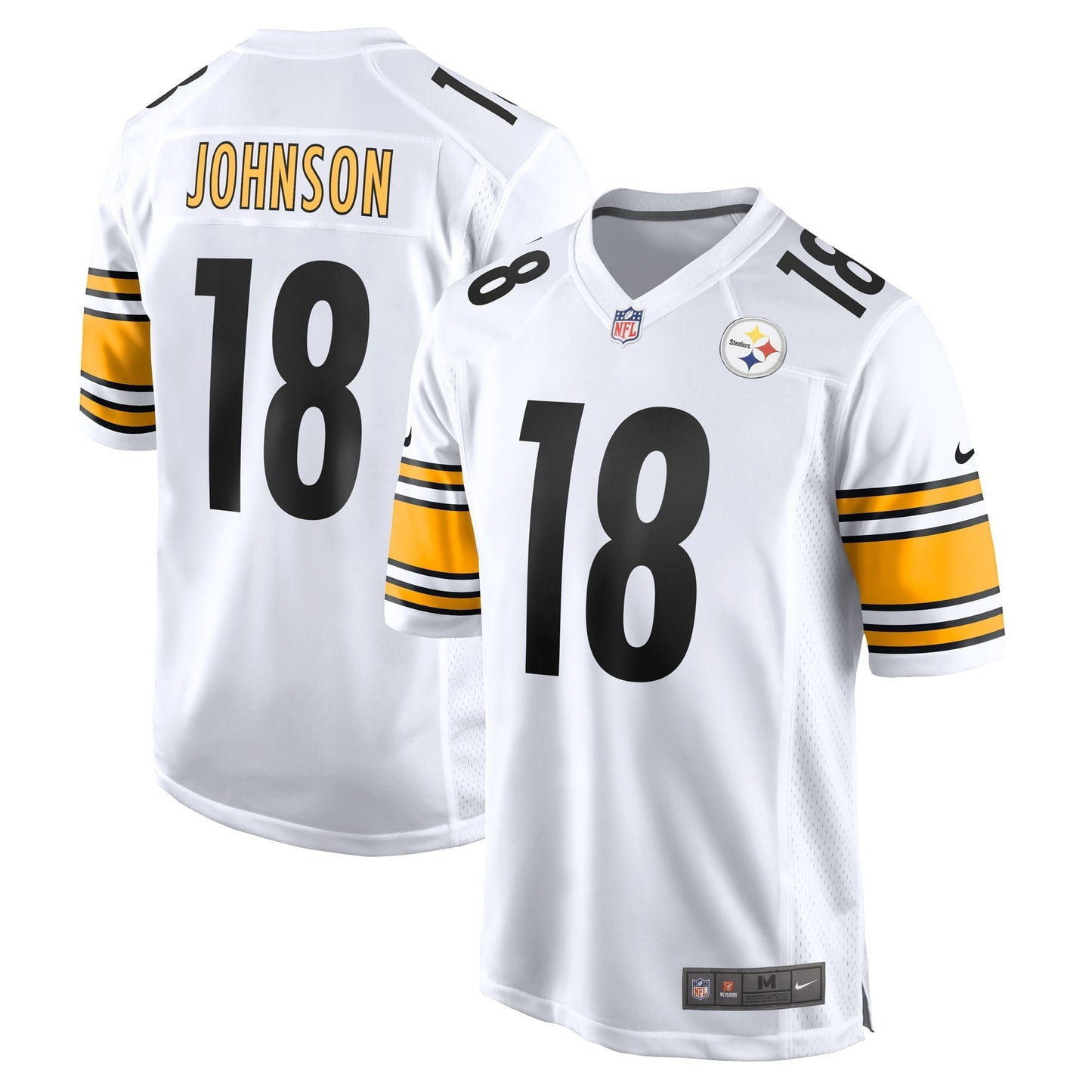 Men's Nike Diontae Johnson White Pittsburgh Steelers Game Player Jersey