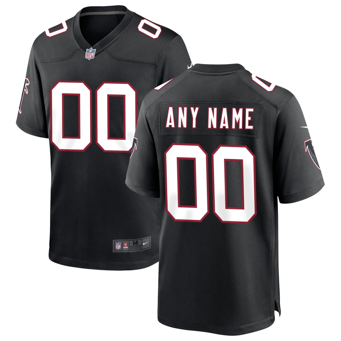 Atlanta Falcons Nike Throwback Custom Game Jersey - Black