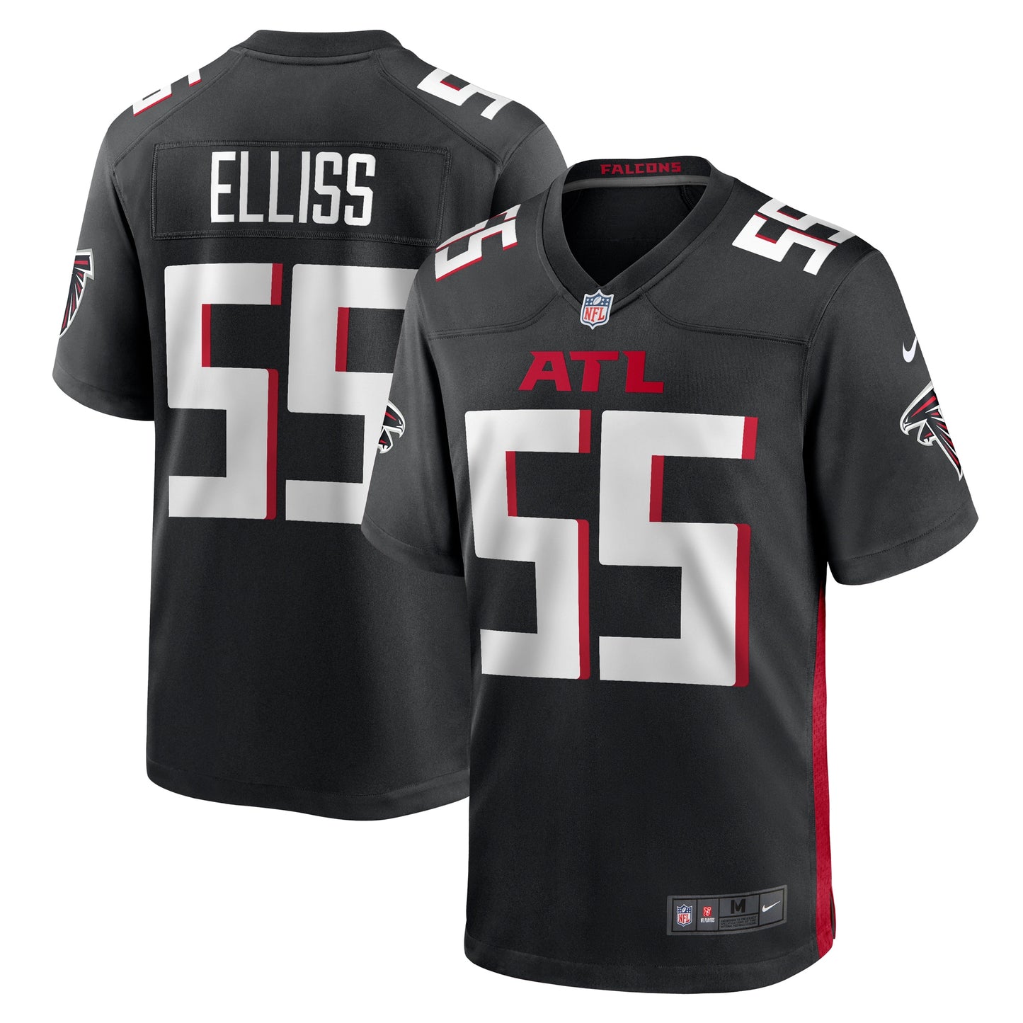 Kaden Elliss Atlanta Falcons Nike Game Player Jersey - Black