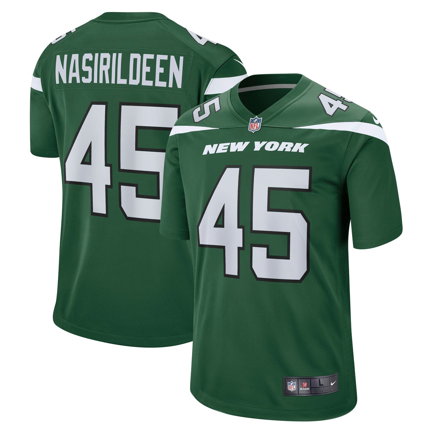 Hamsah Nasirildeen New York Jets Nike Game Jersey - Gotham Green