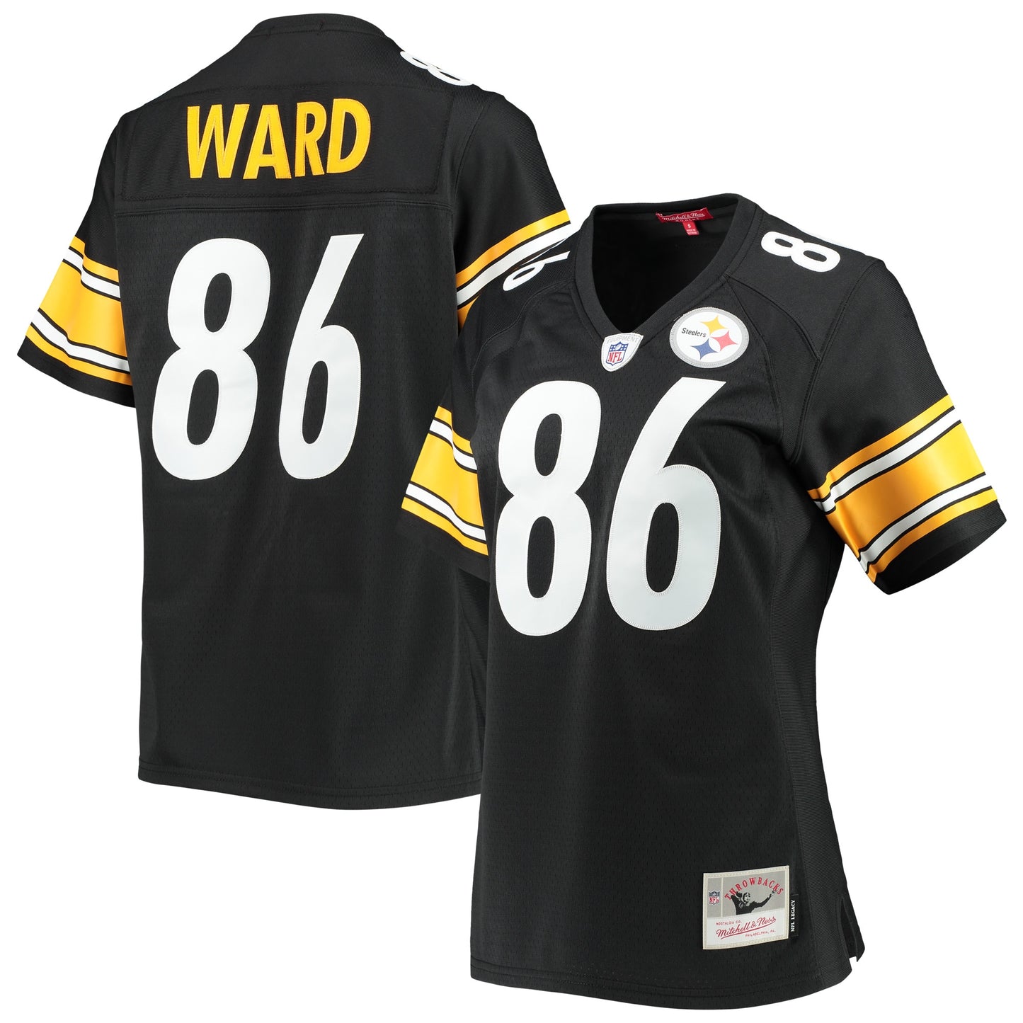 Hines Ward Pittsburgh Steelers Mitchell & Ness Women's Legacy Replica Player Jersey - Black