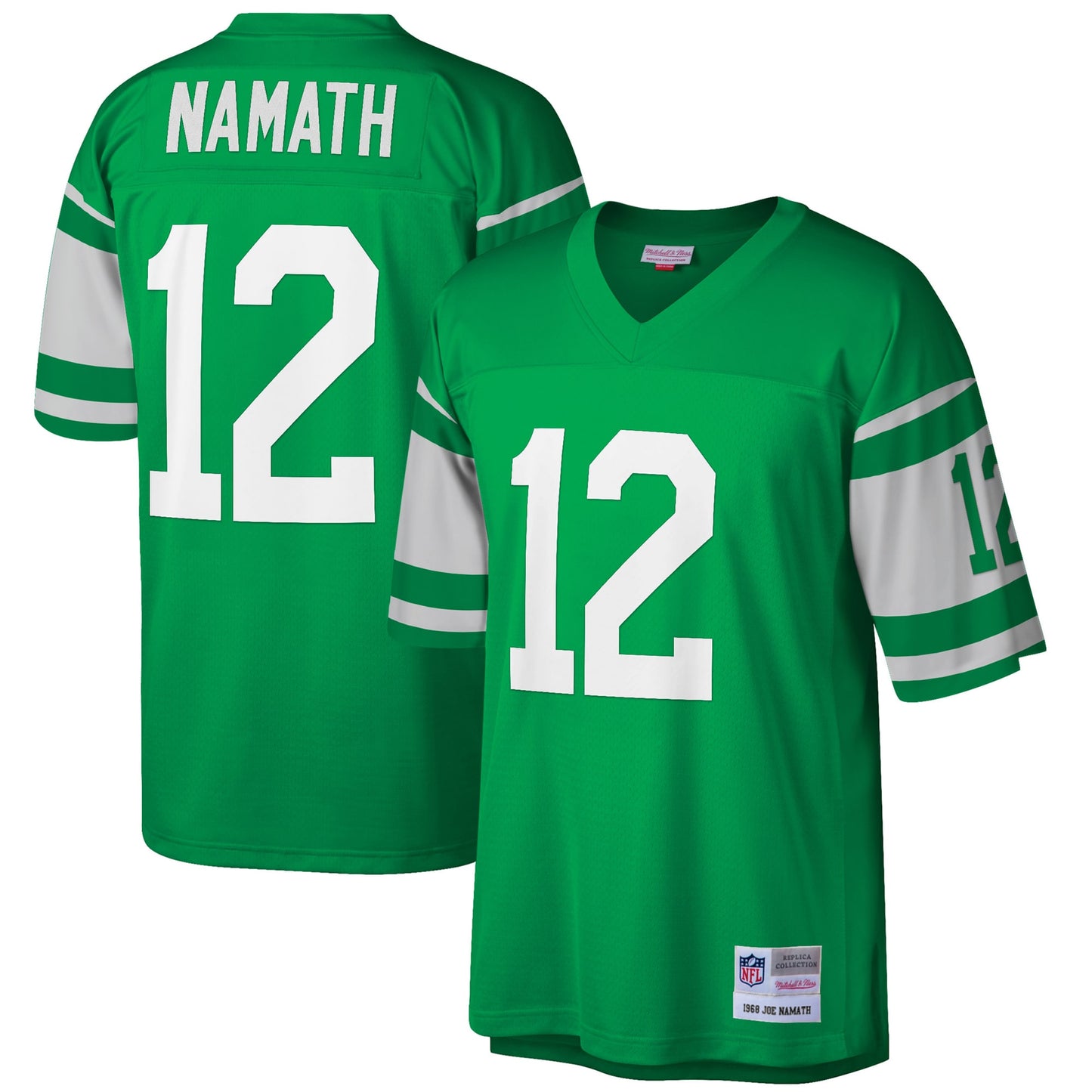 Joe Namath New York Jets Mitchell & Ness Big & Tall 1968 Retired Player Replica Jersey - Green